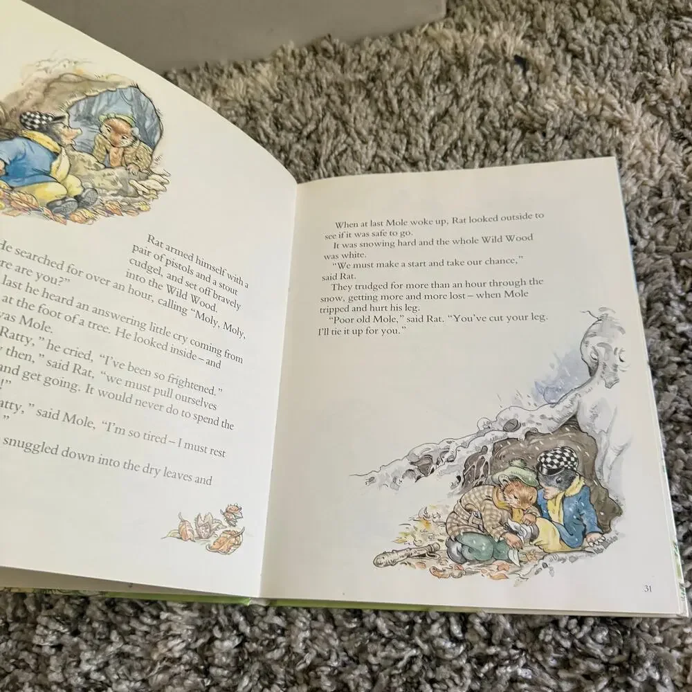 Kenneth Grahame's Wind in Willows Illustrated by Rene Cloke Hardcover Book 1985